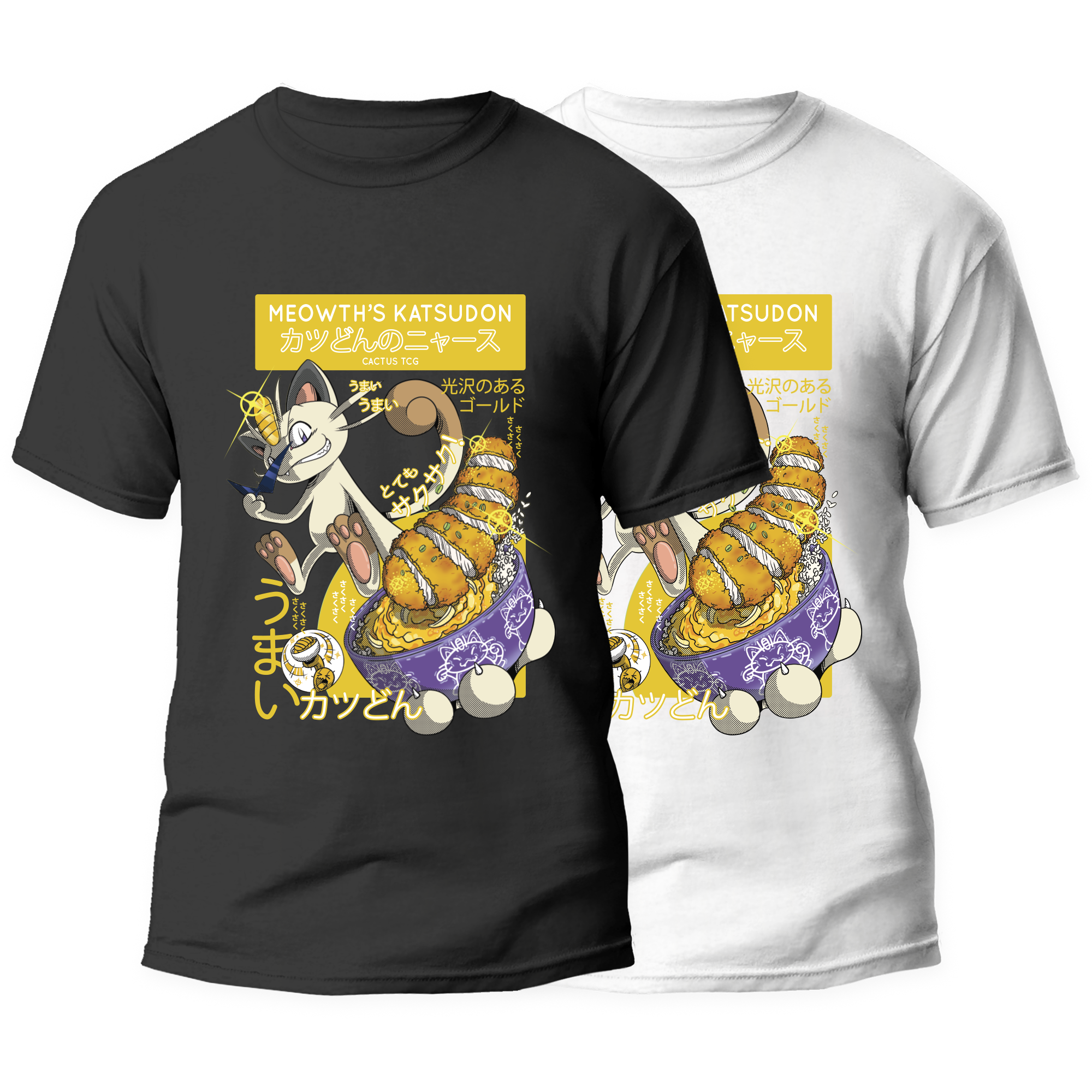 Cactus T-shirt - Pokémon x Japan Food Travel -  Meowth's Katsudon