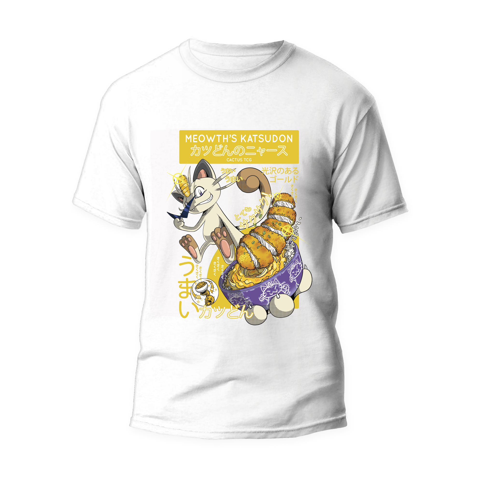 Cactus T-shirt - Pokémon x Japan Food Travel -  Meowth's Katsudon