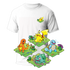 Cactus T-Shirt - Kanto Starters - Bianco