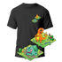 Cactus T-Shirt - Kanto Starters - Nero