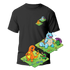 Cactus T-Shirt - Kanto Starters - Nero