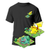 Cactus T-Shirt - Kanto Starters - Nero