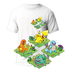 Cactus T-Shirt - Kanto Starters - Bianco