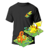 Cactus T-Shirt - Kanto Starters - Nero