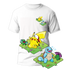 Cactus T-Shirt - Kanto Starters - Bianco